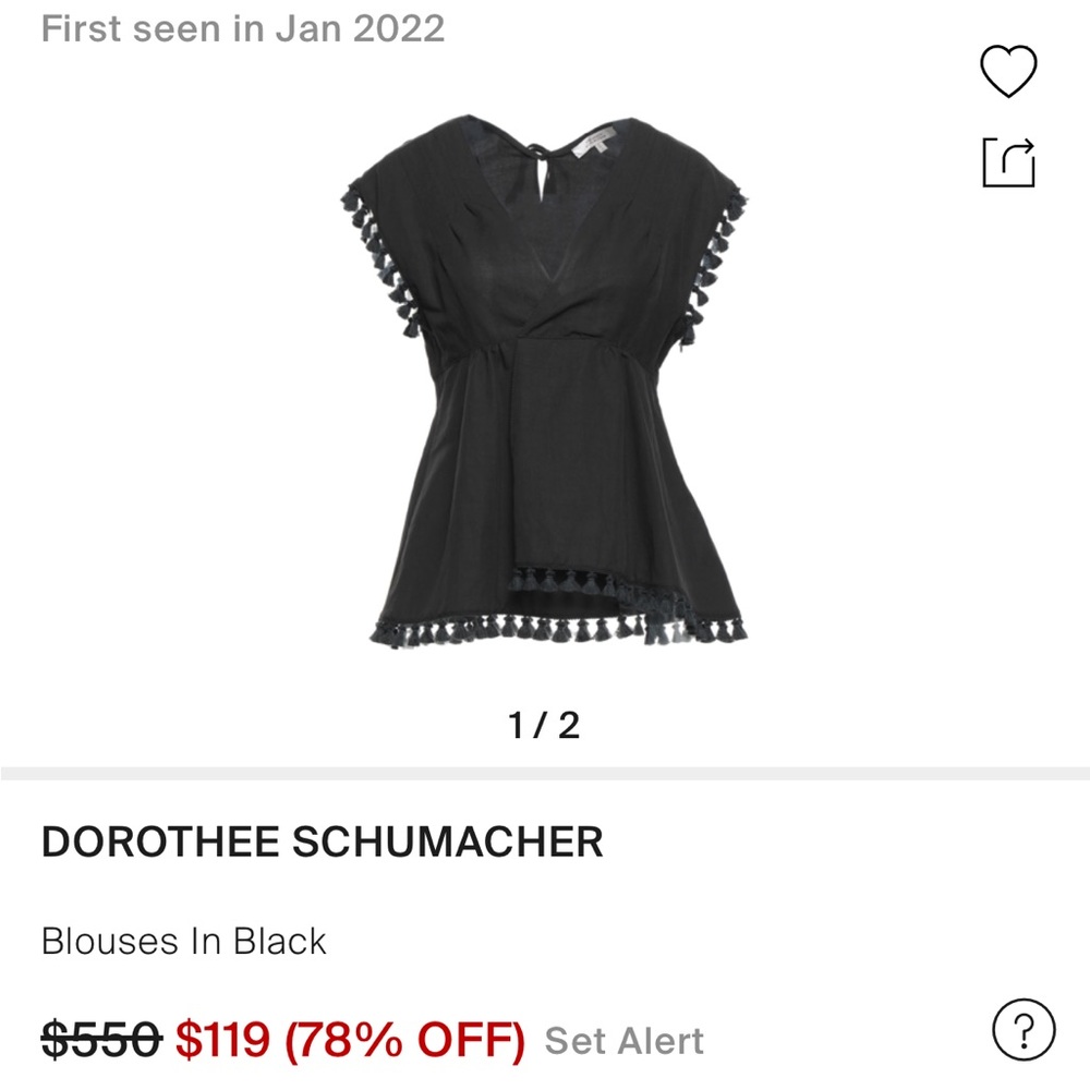 Dorothee Schumacher tassel tie back top size 2